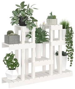 Suporte para plantas 104,5x25x77,5 cm pinho maciço branco