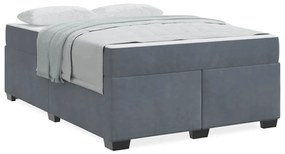Estrutura de cama com colchão Cinzento escuro 140 x 200 cm