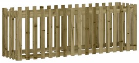 Canteiro elevado c/ design cerca 200x50x70 cm pinho impregnado