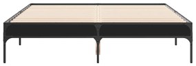 Estrutura de cama 120x190 cm derivados de madeira/metal preto