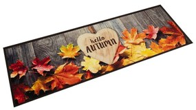 vidaXL Tapete de cozinha lavável 45x150 cm veludo padrão autumn