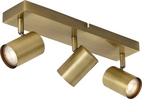Candeeiro de Teto Moderno Bronze 3 Luzes Ajustável Retangular - Jeana
