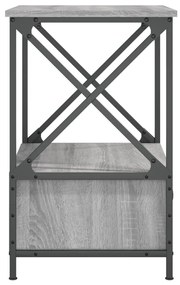 Mesa de cabeceira 50x41x65 cm derivados madeira cinzento sonoma
