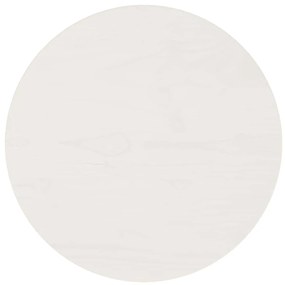 Tampo de mesa pinho maciço Ø40x2,5 cm branco