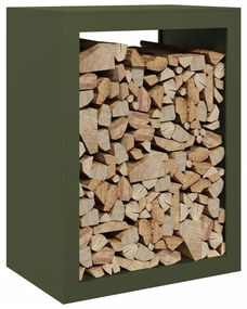 Suporte para lenha 60x40x80 cm aço verde