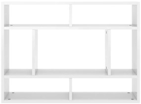 Estante de parede 75x16x55 cm contraplacado branco brilhante