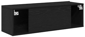 Armários de TV 2 pcs Carvalho Preto 100x30x30 cm Madeira engenheirada