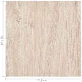 Tábuas de soalho autoadesivas 55 pcs 5,11 m² PVC castanho-claro