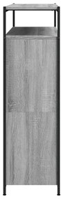 Sapateira c/ 4 gavetas articuladas 100x34x112 cm cinza sonoma