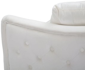 SOFÁ BUCAREST 127X74X73 CM CREME E DOURADO