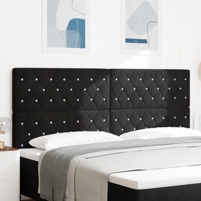 Cabeceira LED Preta vidaXL 100 cm Veludo