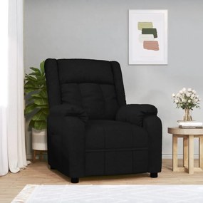 vidaXL Poltrona reclinável tecido preto