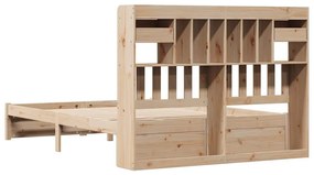 Cama com estante sem colchão 150x200 cm pinho maciço