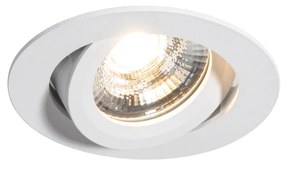 Foco embutido branco inclinável 8,2cm com LED regulável até IP54 ultra fino - Pupil Moderno