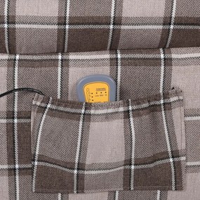 Poltrona de massagens reclinável tecido bege