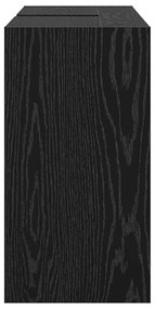 Armário de Pia Carvalho Preto 90x29x55 cm Madeira Engenharia