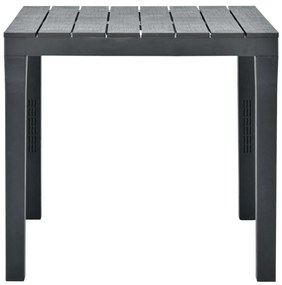 Mesa de jardim com 2 bancos plástico antracite