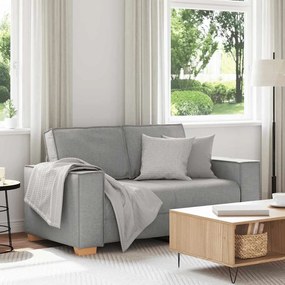 Sofá de 2 lugares cinza nuvem 120 cm tecido