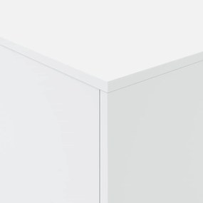 Mesa de centro com luzes LED 90x50x40 cm branco