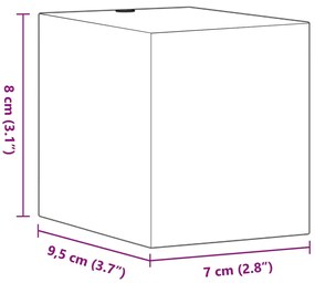 Candeeiros de parede para exterior 2 pcs alumínio fundido preto
