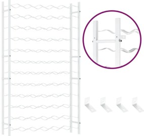 Garrafeira para 72 garrafas metal branco