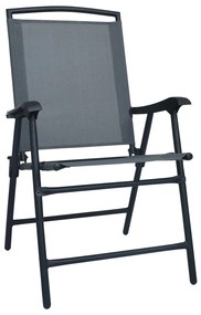 Conjunto bistrô 3 pcs aço cinzento