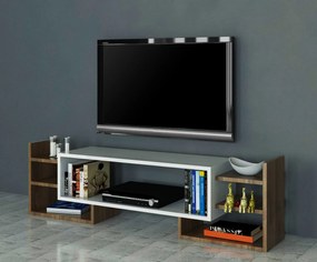 Móvel TV Sema – Branco Nogueira – 115x38,2x29,6 cm