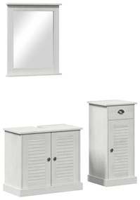 Conjunto de Móveis para Banheiro 3 pcs Castanho 37 x 34 x 80 cm
