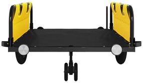 Reboque bicicleta tecido oxford/ferro amarelo/preto
