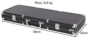 Conjunto com 500 Texas Holdem Poker Chips e Aluminium Blackjack  56 x 20 x 6 cm