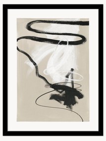 Impressão digital emoldurada Less but better