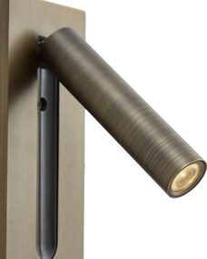 Conjunto de 2 candeeiros de parede modernos bronze escuro com LED incluído - Plaza