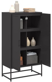 Aparador alto 68,5x38,5x123,5 cm aço preto