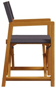8 pcs cadeiras de jardim dobráveis tecido cinzento-escuro