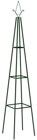 vidaXL Suportes p/ plantas trepadeiras 2 pcs 35x35x195 cm ferro verde