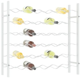 Garrafeira para 36 garrafas metal branco