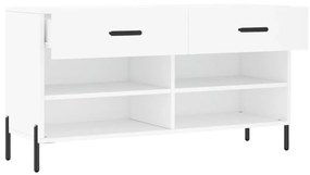 Banco Sapateira Dália com 2 Gavetas - Branco - Design Moderno