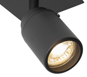 LED Foco de banheiro quadrado preto IP44 com Wifi GU10 - Ducha Moderno