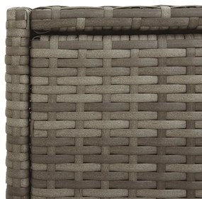 Armário de arrumação para jardim 55x55x111 cm vime PE cinzento