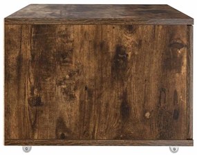 Gabinete de Gavetas Carvalho Fumado MDF com Folheado