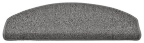 Tapete/carpete para degraus 15 pcs 65x24x4cm cinza-escuro