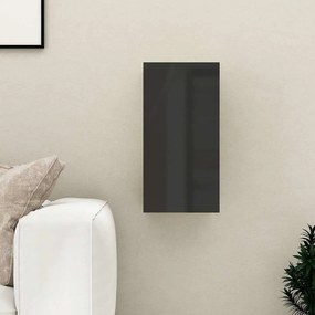 vidaXL Móvel de TV 30,5x30x60 cm derivados de madeira preto brilhante