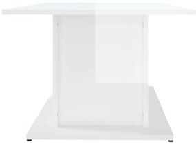 Mesa de centro derivados de madeira branco brilhante