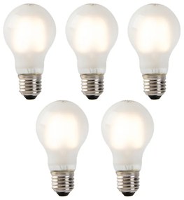Conjunto de 5 lâmpadas de filamento LED E27 em vidro fosco A60 2W 180 lm 2700K
