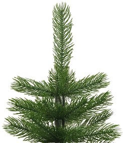 Árvore de Natal artificial fina com suporte PE 240 cm