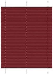 Plissado Cego Bordéus Vermelho 110x100 cm Largura Tecido