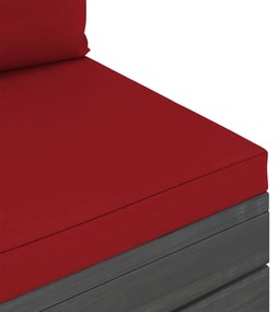 2 pcs conjunto lounge de paletes com almofadões pinho maciço