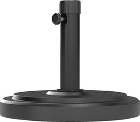 Base para guarda-sol de exterior Ø 48 x 38,5 cm para mastros com Ø 38 e 48 mm, peso líquido 22 kg, em metal preta