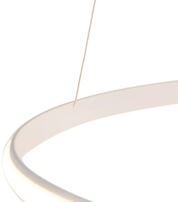 Candeeiro de suspensão moderno branco 74 cm incl. LED regulável - Rowan Moderno