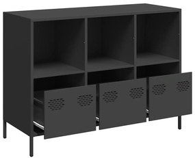 Aparador 101,5x39x73,5 cm aço laminado a frio preto